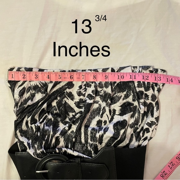 Rue21 Zebra print tube / strapless top with black belt - Picture 5 of 9